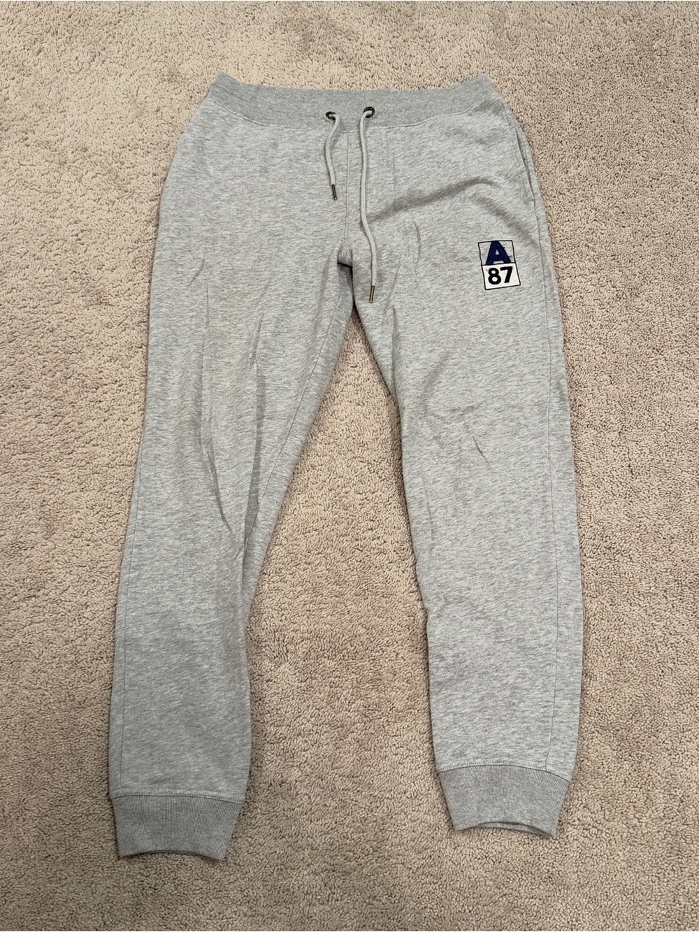 Aeropostale Light Gray Jogger Sweatpants with A87 Patch